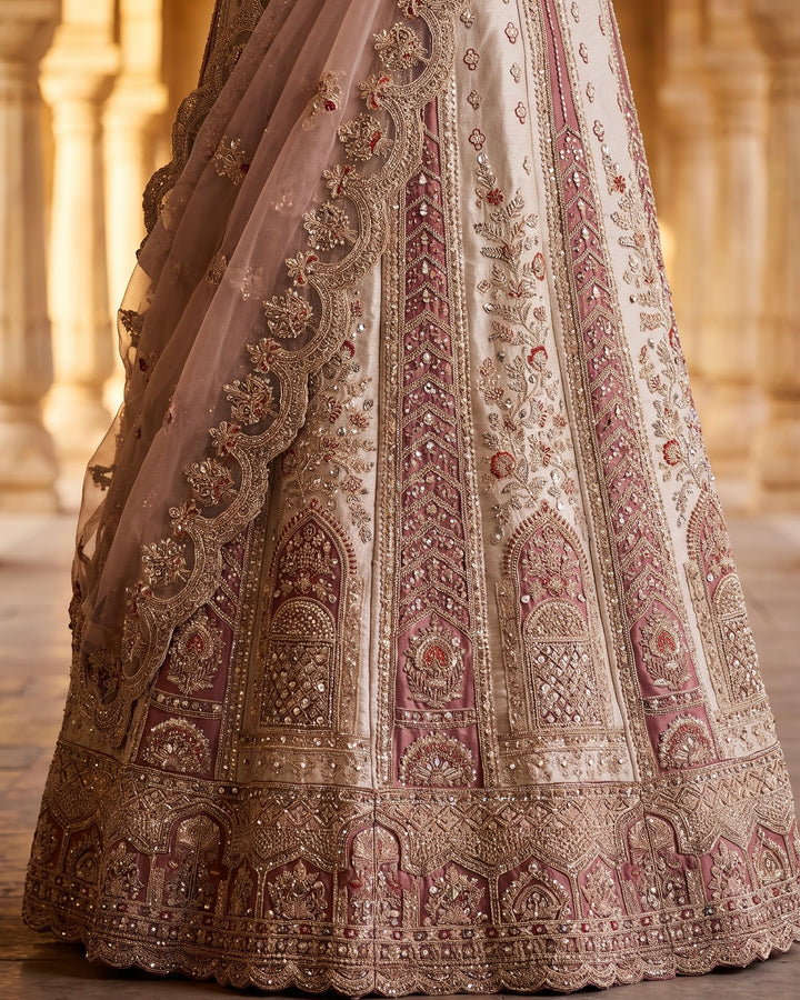 Lavender Silk Embroidered Dupatta Heritage Elegance (54560)