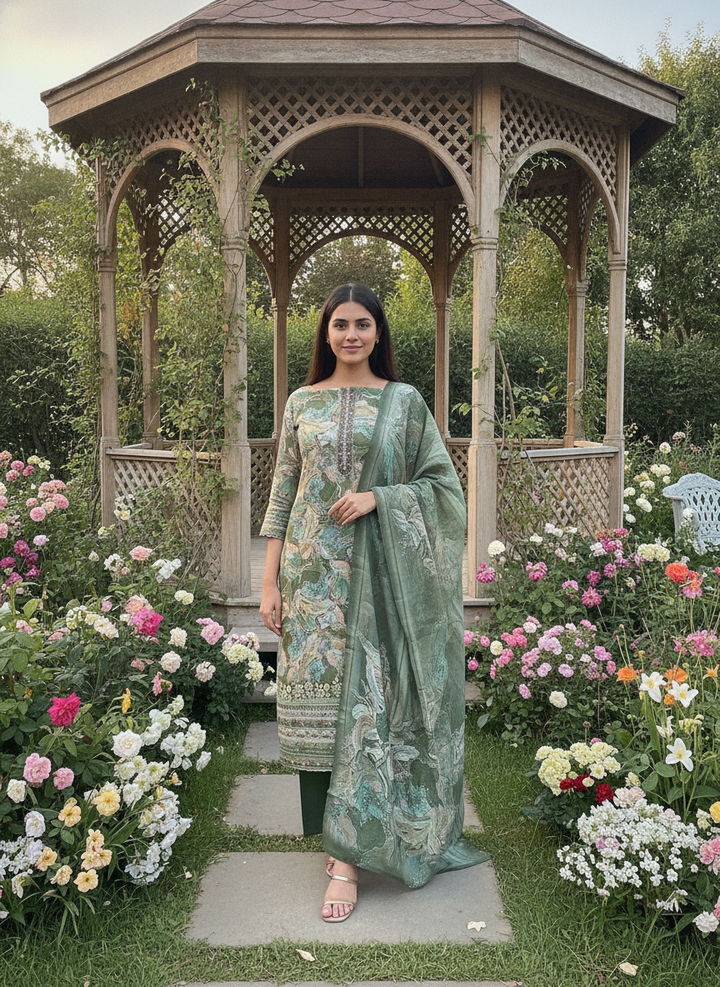 Embroidered Muslin Dress Material for Everyday Grace (51287)