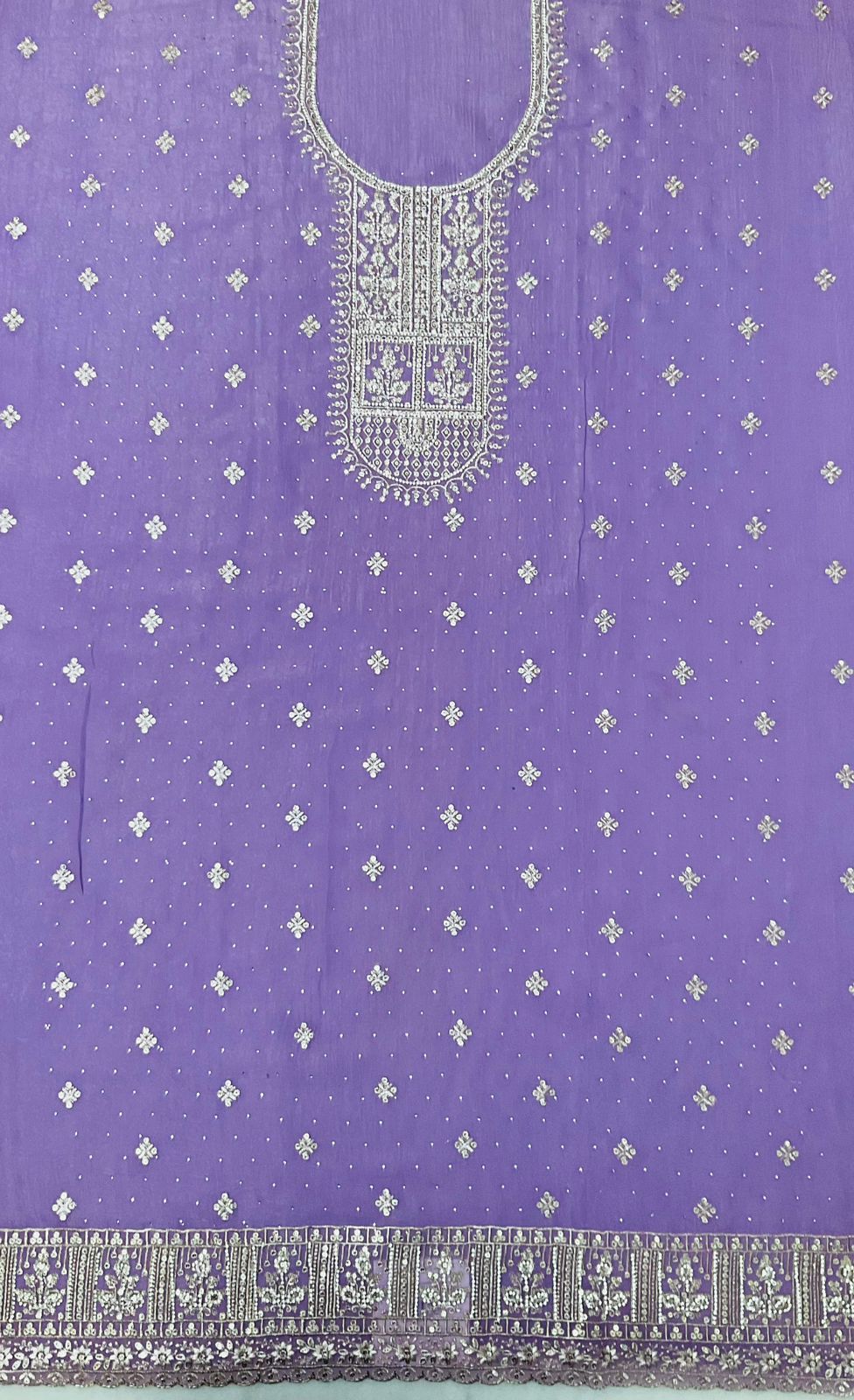 Chinnon Embroidered Unstiched Suit (45542)