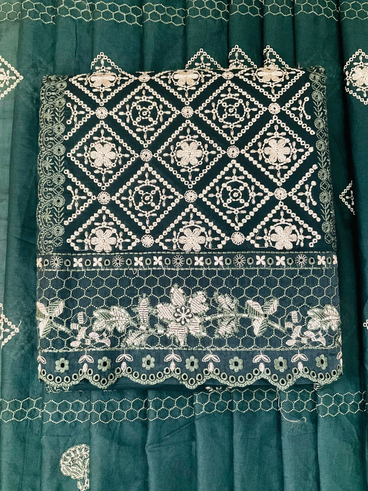 Cotton Embroidered Unstitched Suit (42422)