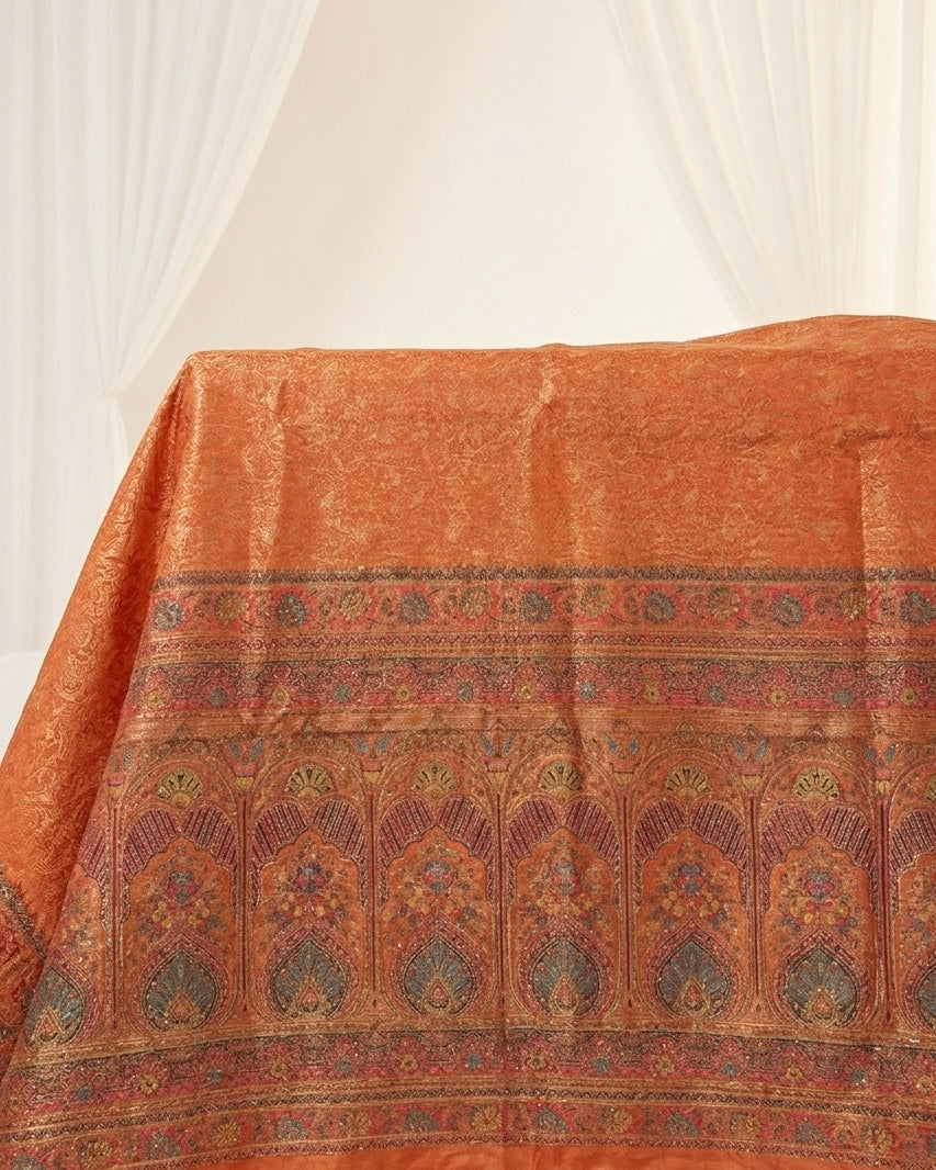 Heritage Silk Saree in Radiant Orange (55128)