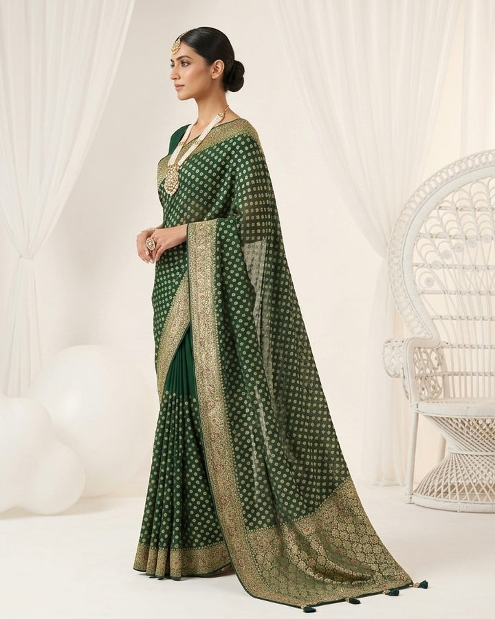 Embroidered Silk Saree for Festive Celebrations (49757)