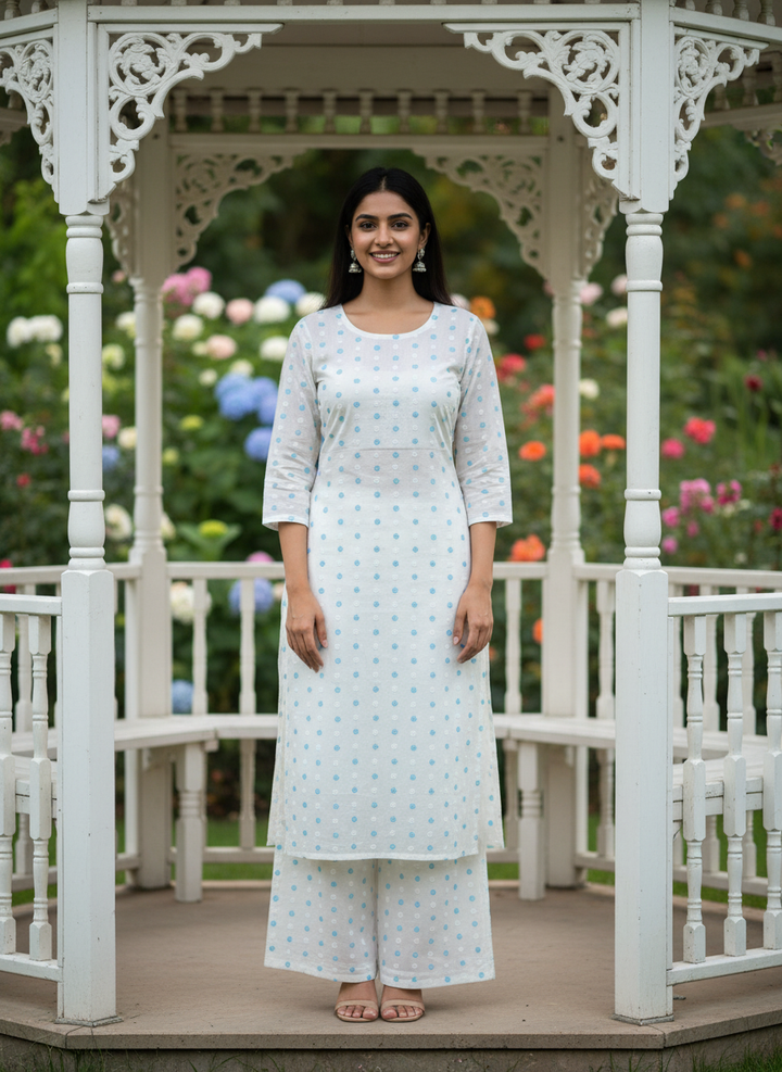 Pristine White Cotton with Allover Embroidery (54425)