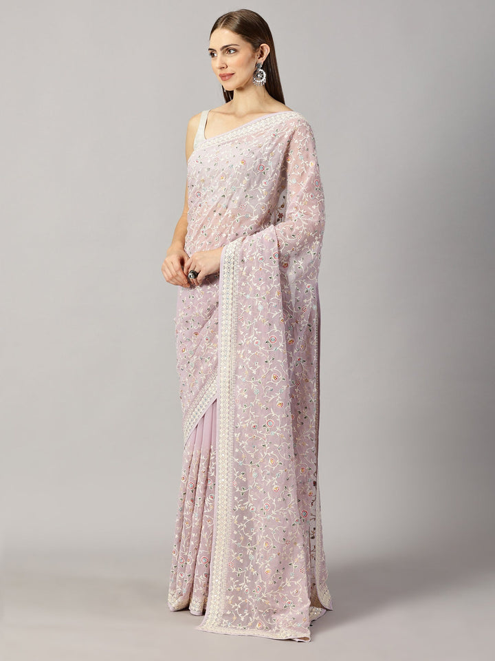 Padmavati - Georgette Thread Embroidered Saree (33819)