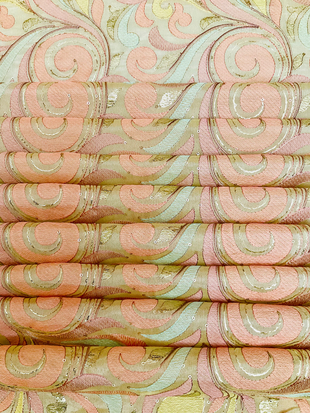 Tissue Embroidered Fabric