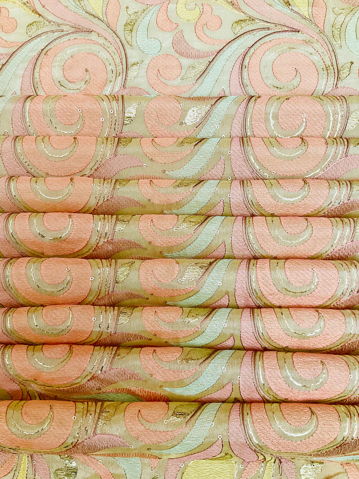 Tissue Embroidered Fabric