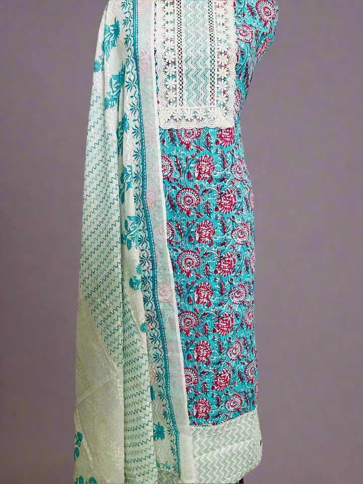 Cotton Printed Unstitched Salwar Suit