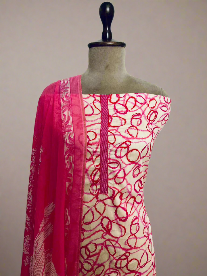 Printed Muslin Unstitched Suit