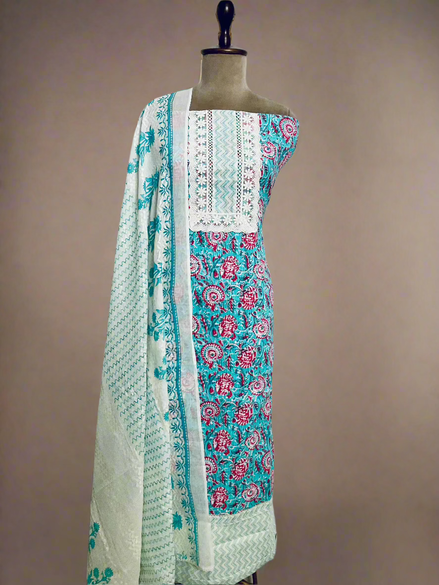 Cotton Printed Unstitched Salwar Suit