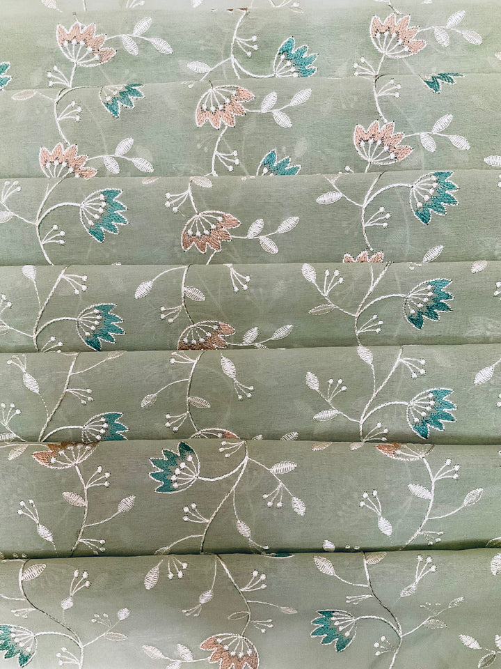 Cotton Embroidered Fabric