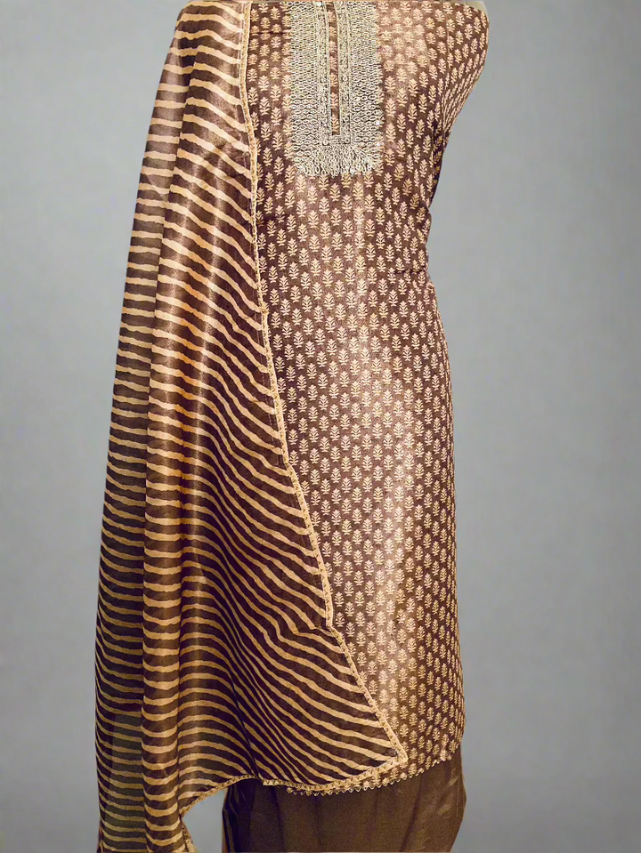 Printed Tissue Unsticthed Salwar Suit