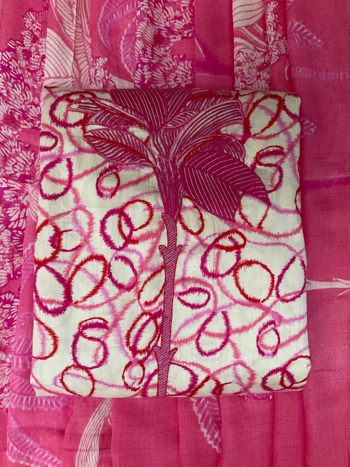Printed Muslin Unstitched Suit