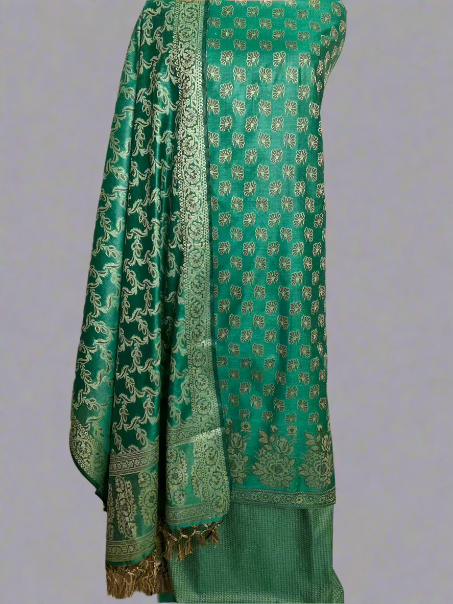 Banarasi Woven Chanderi Silk Unstitched Salwar Suit