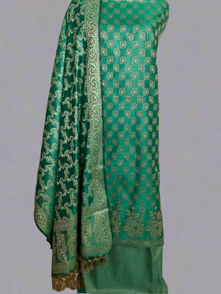 Banarasi Woven Chanderi Silk Unstitched Salwar Suit