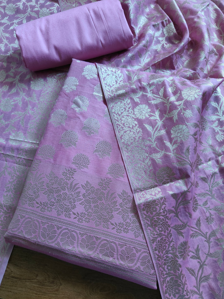 Banarasi Woven Chanderi Silk Unstitched Salwar Suit