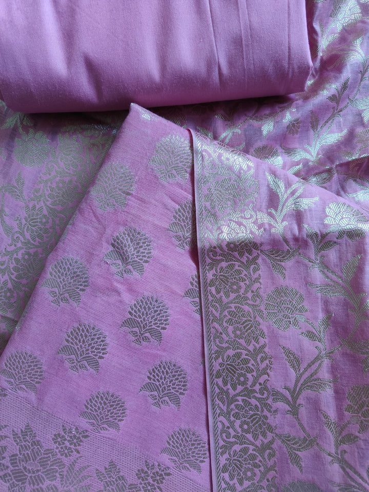 Banarasi Woven Chanderi Silk Unstitched Salwar Suit