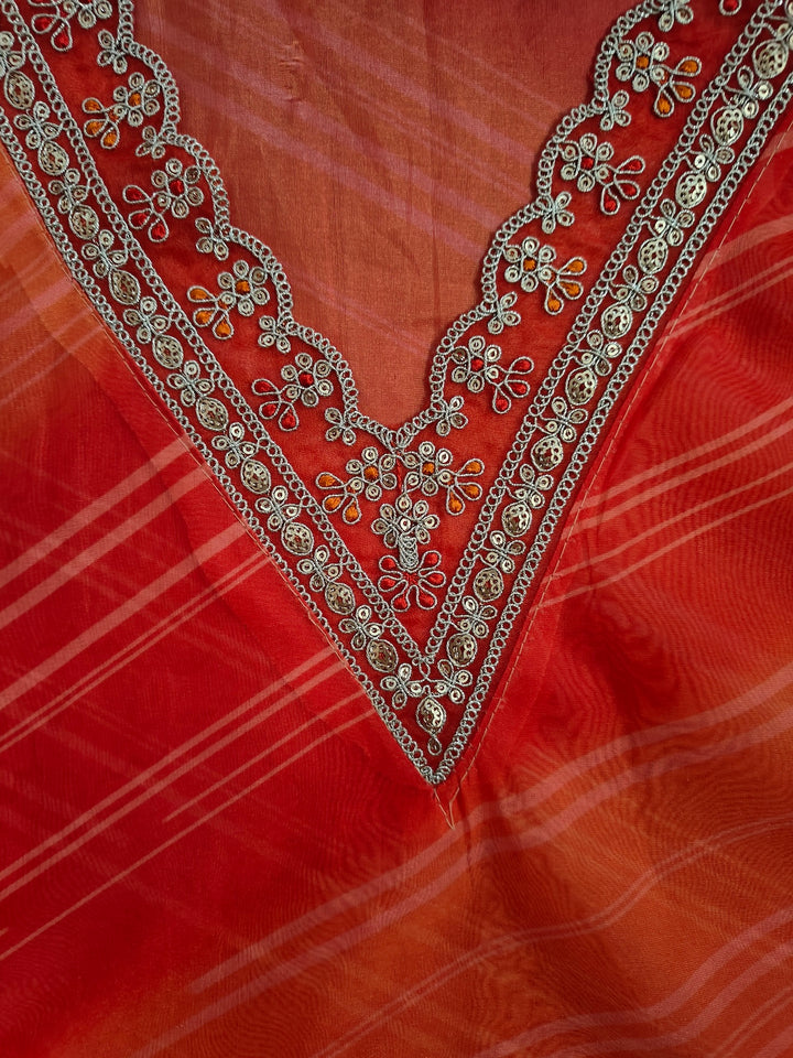 Organza Embroidered Unstitched Salwar Suit