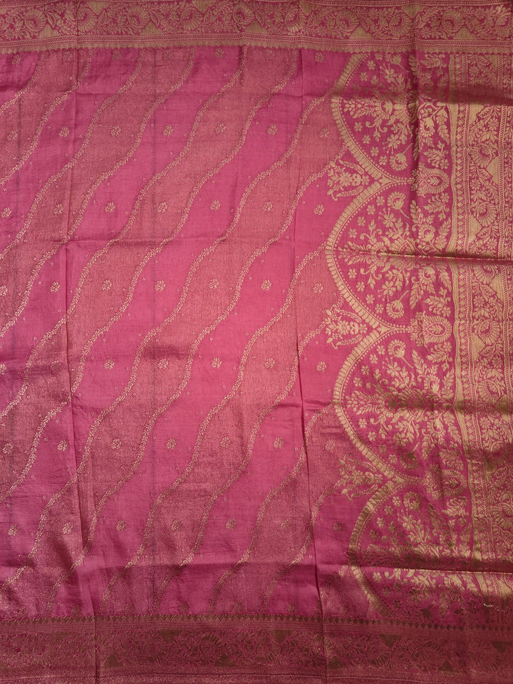 Shimmer Silk Embroidered Unstitched Salwar Suit