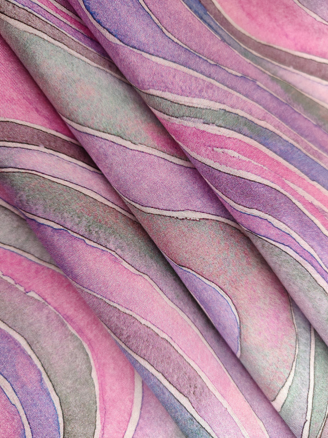 Printed Muslin Fabric Lavender