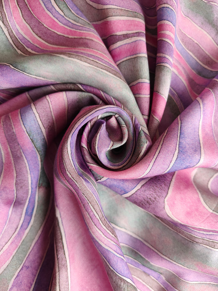 Printed Muslin Fabric Lavender