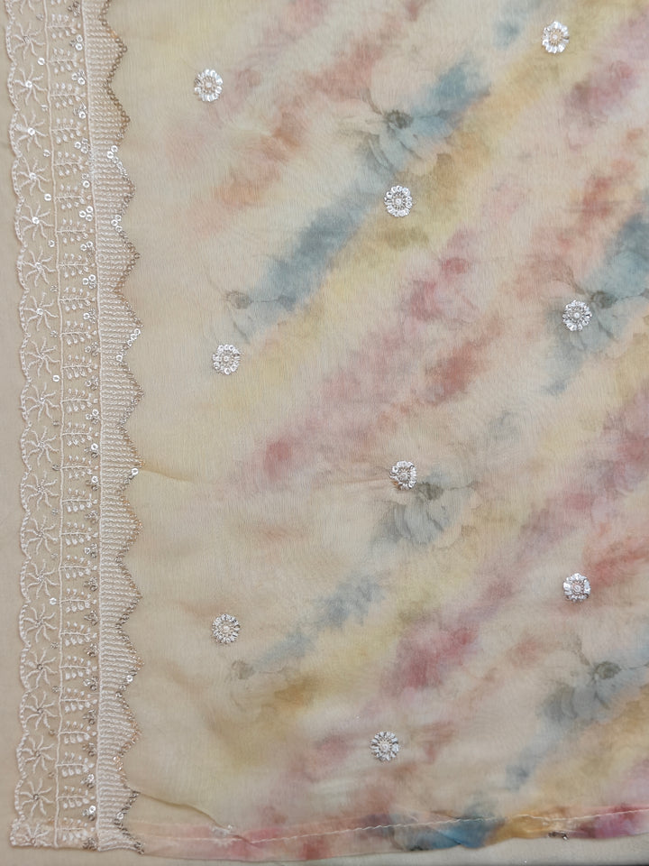 Shimmer Georgette Embroidered Unstitched Salwar Suit