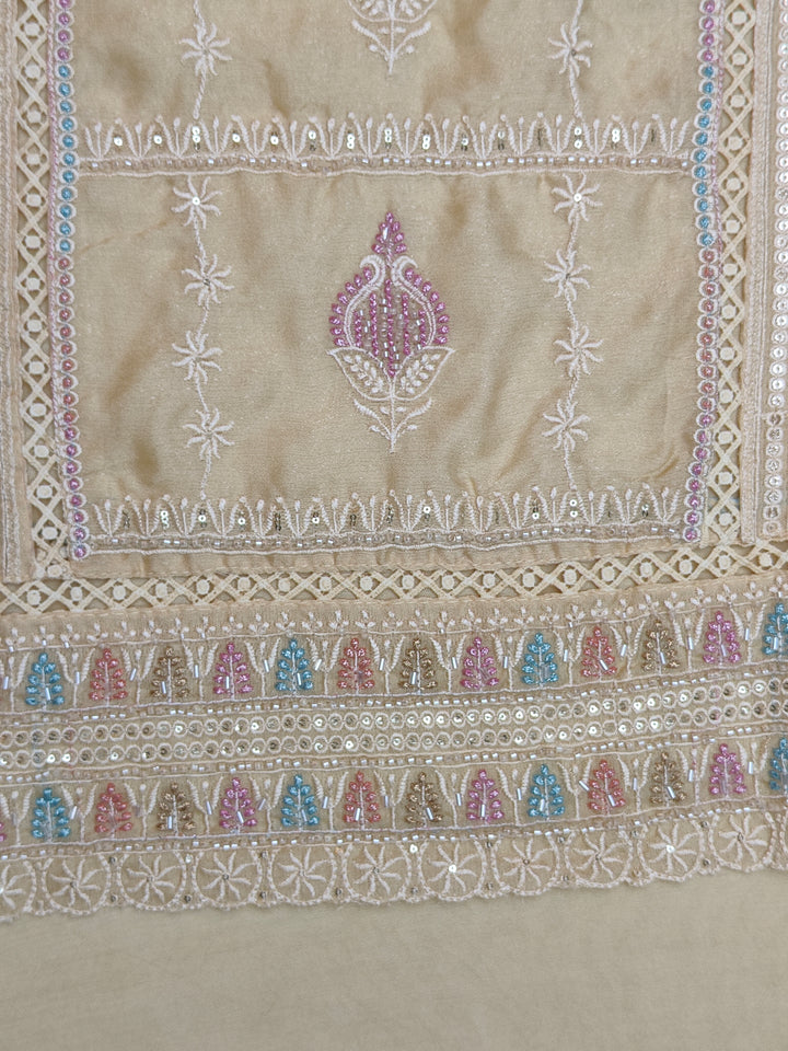 Shimmer Georgette Embroidered Unstitched Salwar Suit