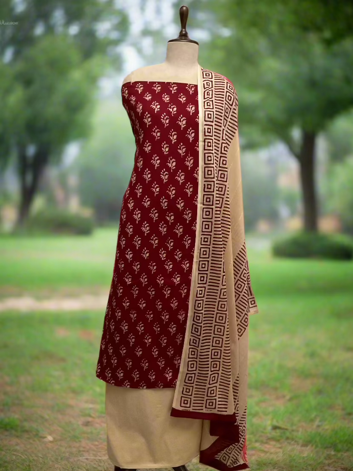 Batik Cotton Printed Unstitched Salwar Suit