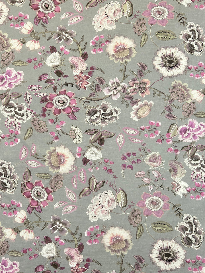 Printed Floral Linen Cotton Fabric