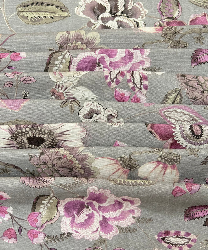 Printed Floral Linen Cotton Fabric