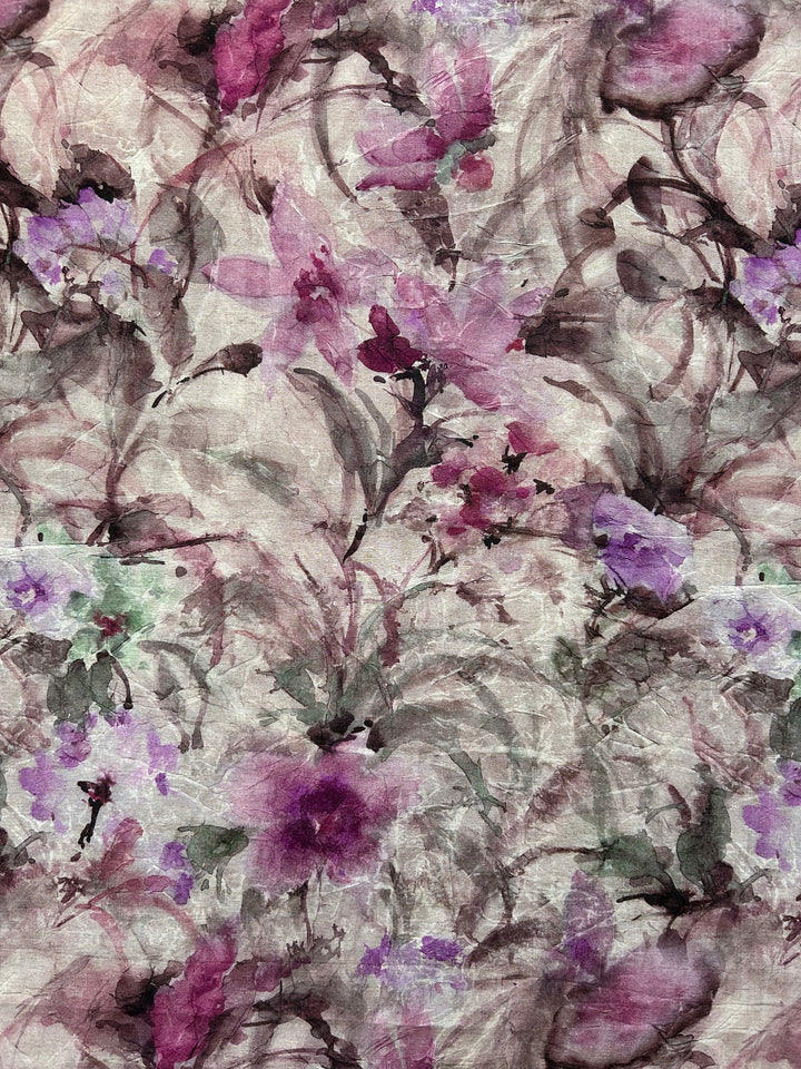 Printed Floral Linen Cotton Fabric