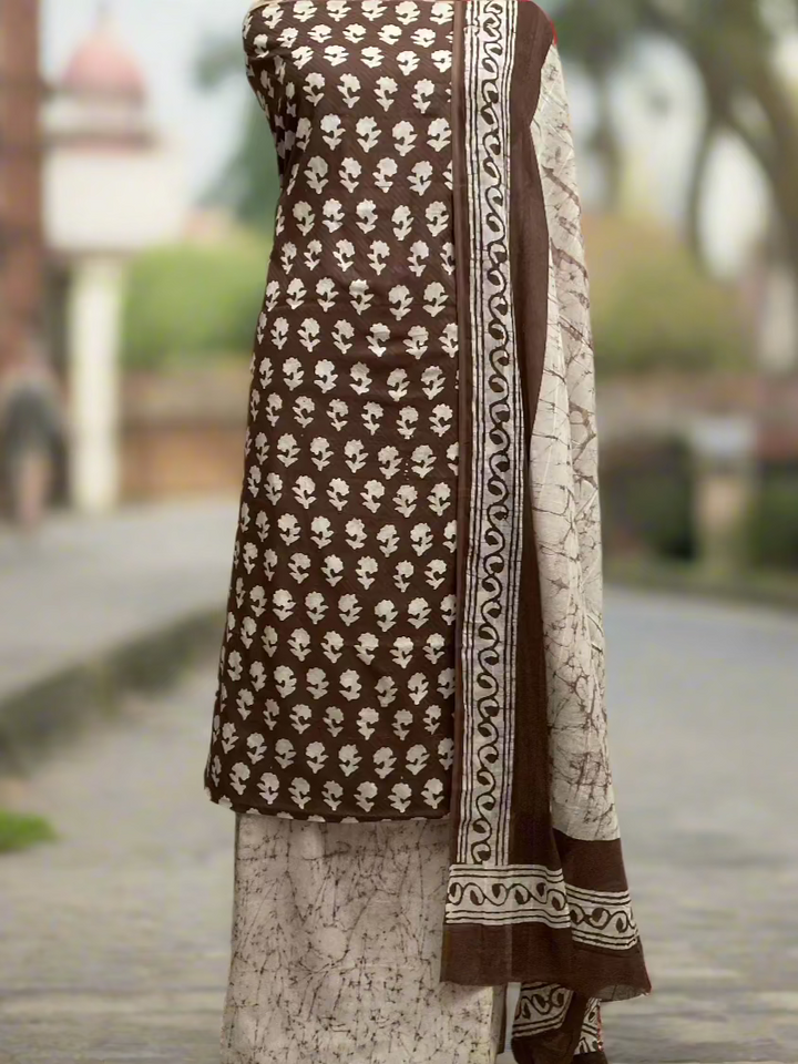 Batik Cotton Printed Unstitched Salwar Suit