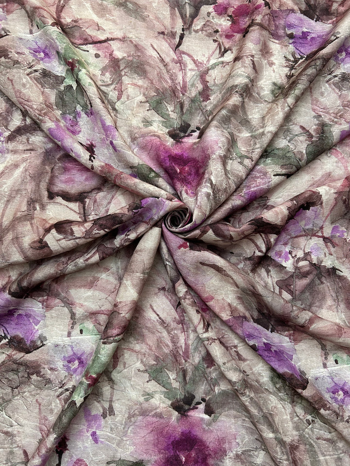 Printed Floral Linen Cotton Fabric