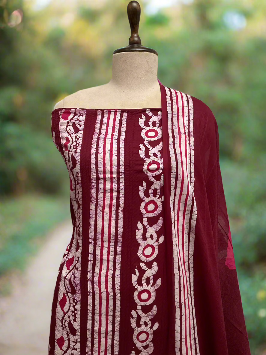 Batik Cotton Printed Unstitched Salwar Suit