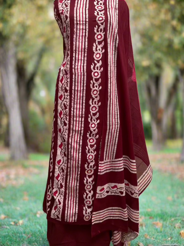 Batik Cotton Printed Unstitched Salwar Suit