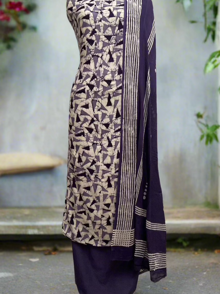 Batik Cotton Printed Unstitched Salwar Suit