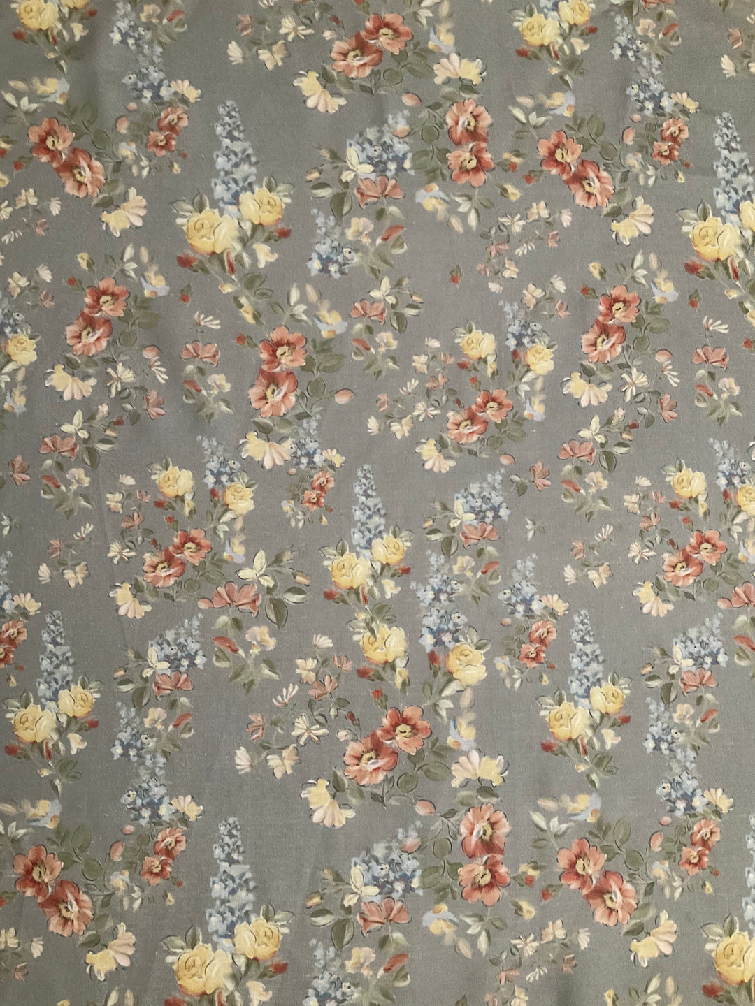 Printed Floral Linen Cotton Fabric