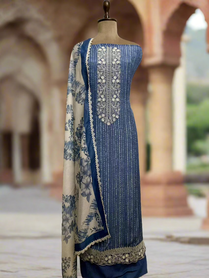 Printed Muslin with Muslin Duppatta Unstitched Salwar Suit