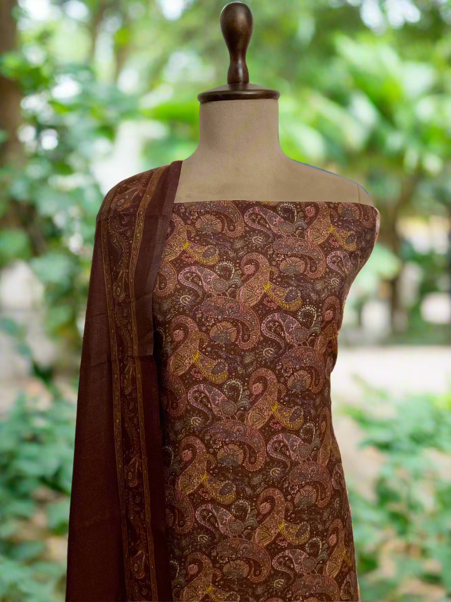 Printed Muslin with Muslin Duppatta Unstitched Salwar Suit