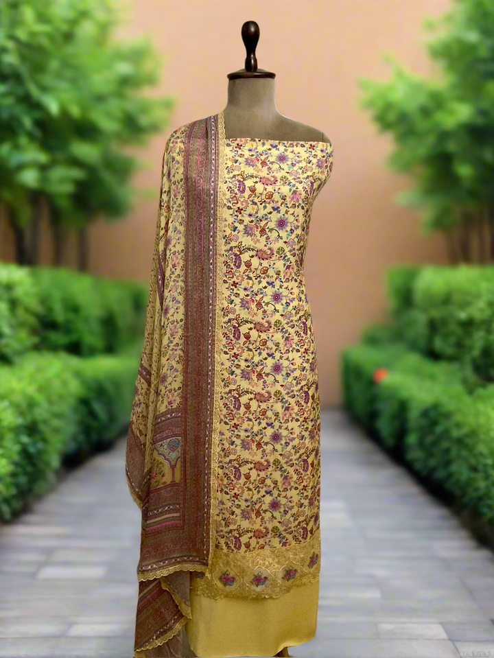 Printed Muslin with Muslin Duppatta Unstitched Salwar Suit