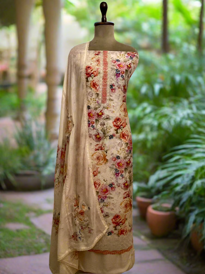 Printed Muslin with Muslin Duppatta Unstitched Salwar Suit