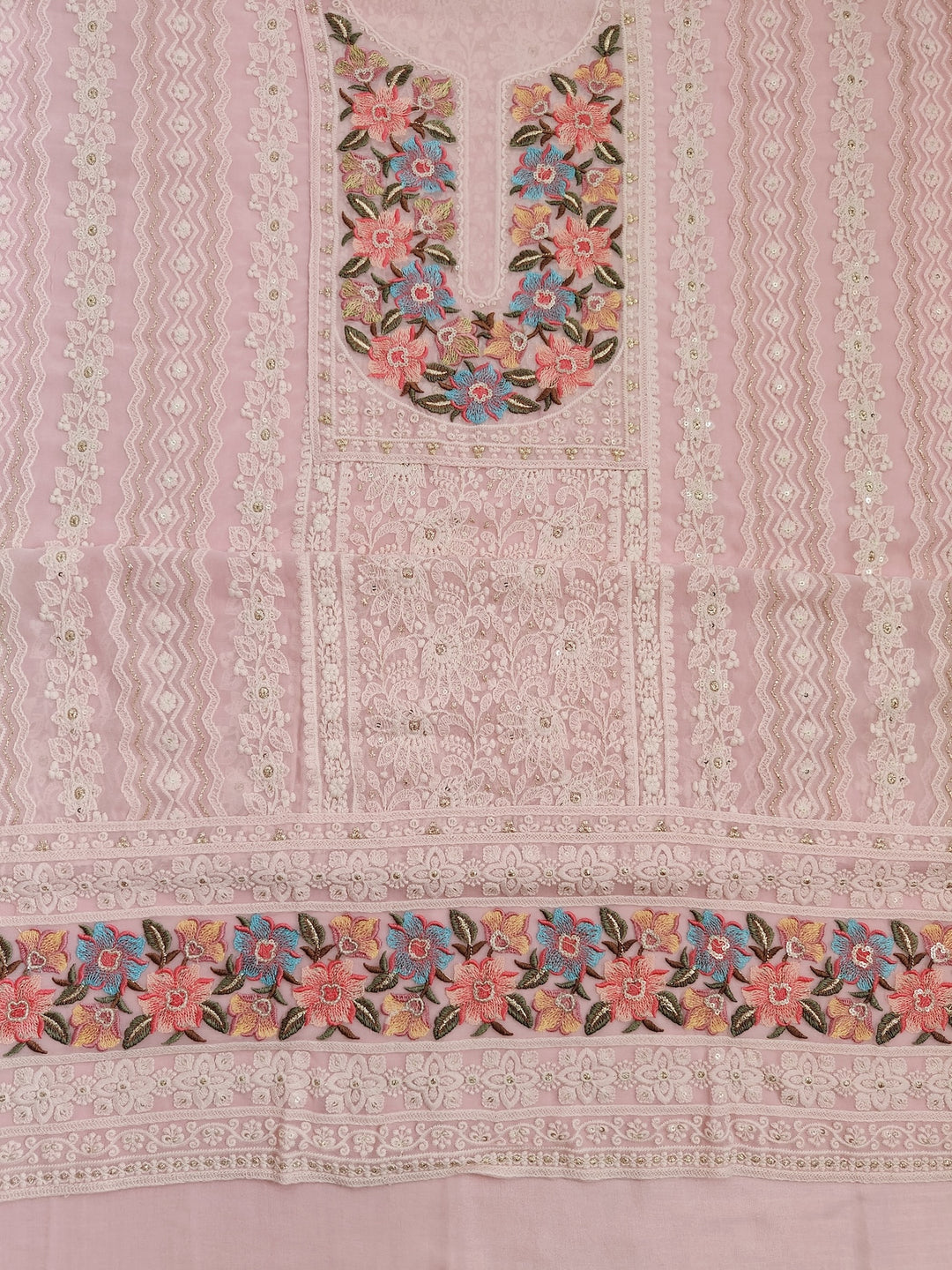 Georgette Embroidered Unstitched Salwar Suit
