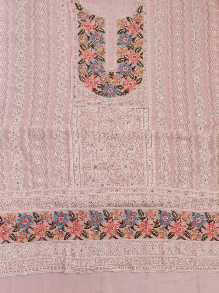 Georgette Embroidered Unstitched Salwar Suit
