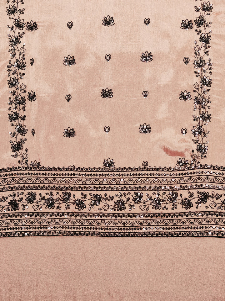 Chinnon Embroidery Pink Unstitched Salwar Suits