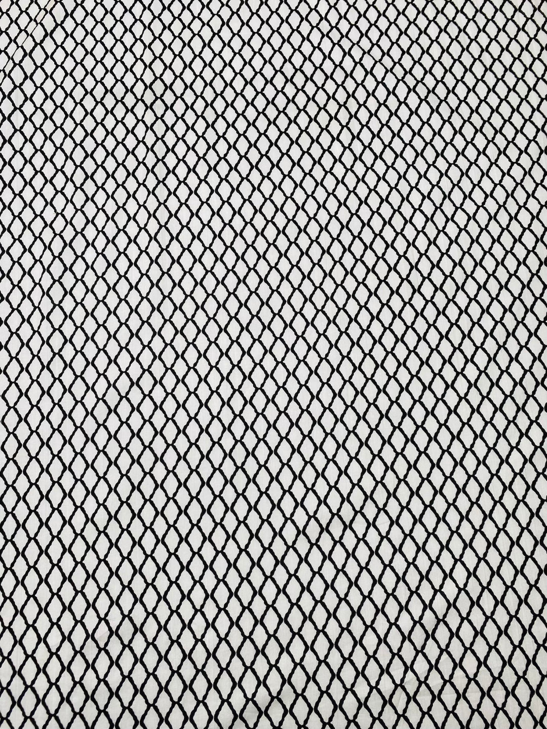 Printed Cotton Fabric White/Black