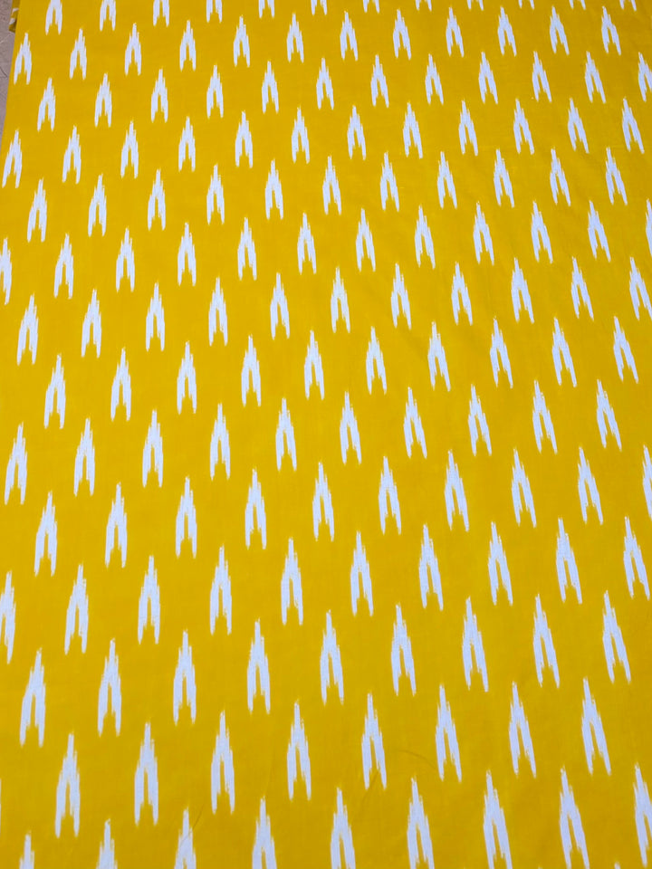 Printed Cotton Fabric Mustard