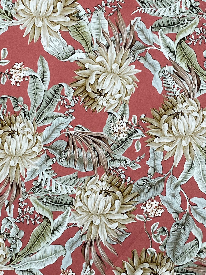 Printed Cotton Fabric Peach