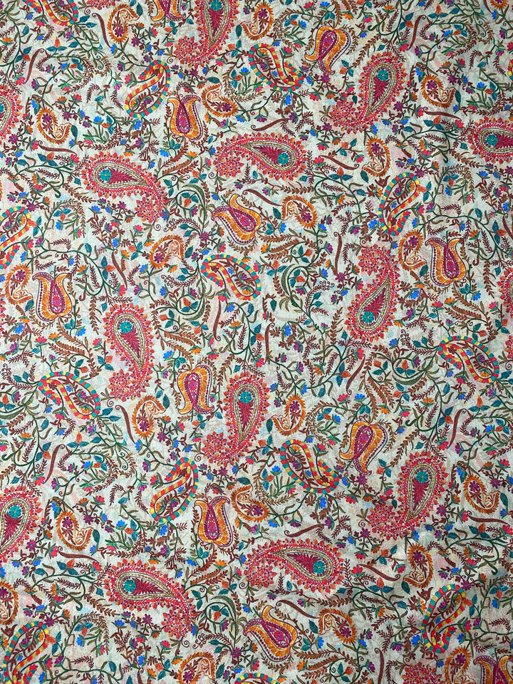 Printed Cotton Fabric Beige