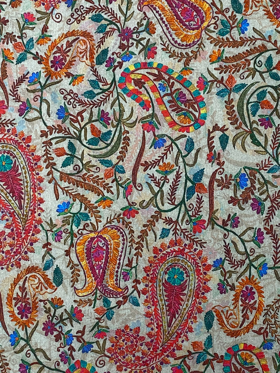 Printed Cotton Fabric Beige