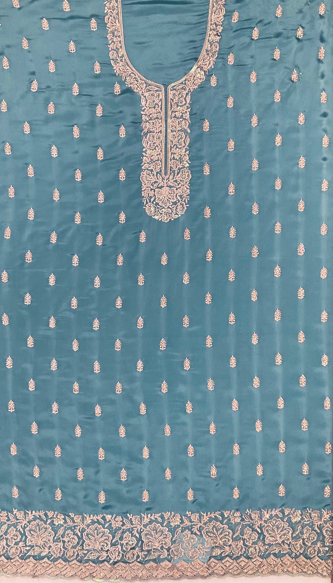 Chinnon Embroidered Unstitched Salwar Suit - 45347