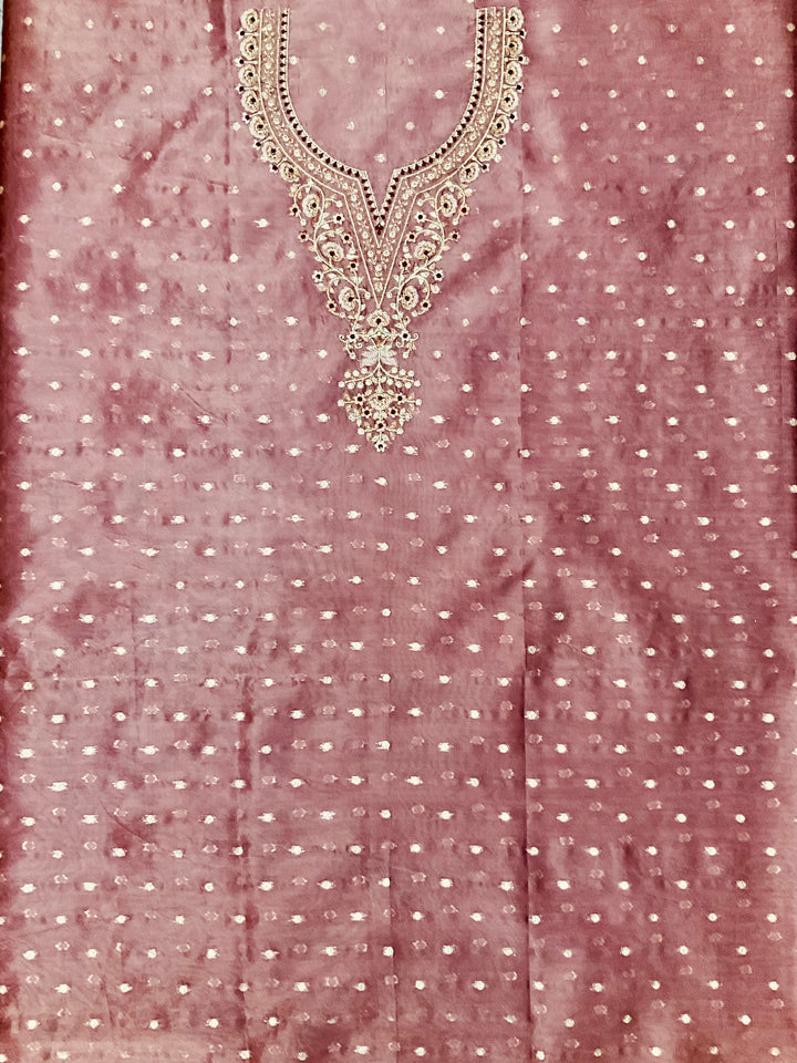 Woven Chanderi Silk Unstitched Suit - 45337